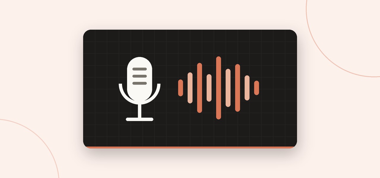 マイクと音声波形のイラスト